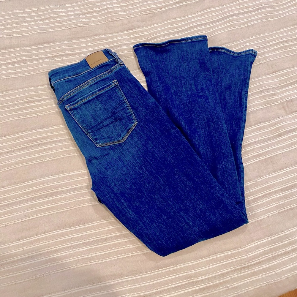 AE Next Level High Waisted Skinny Kick Bootcut Flare Denim 🩵💙